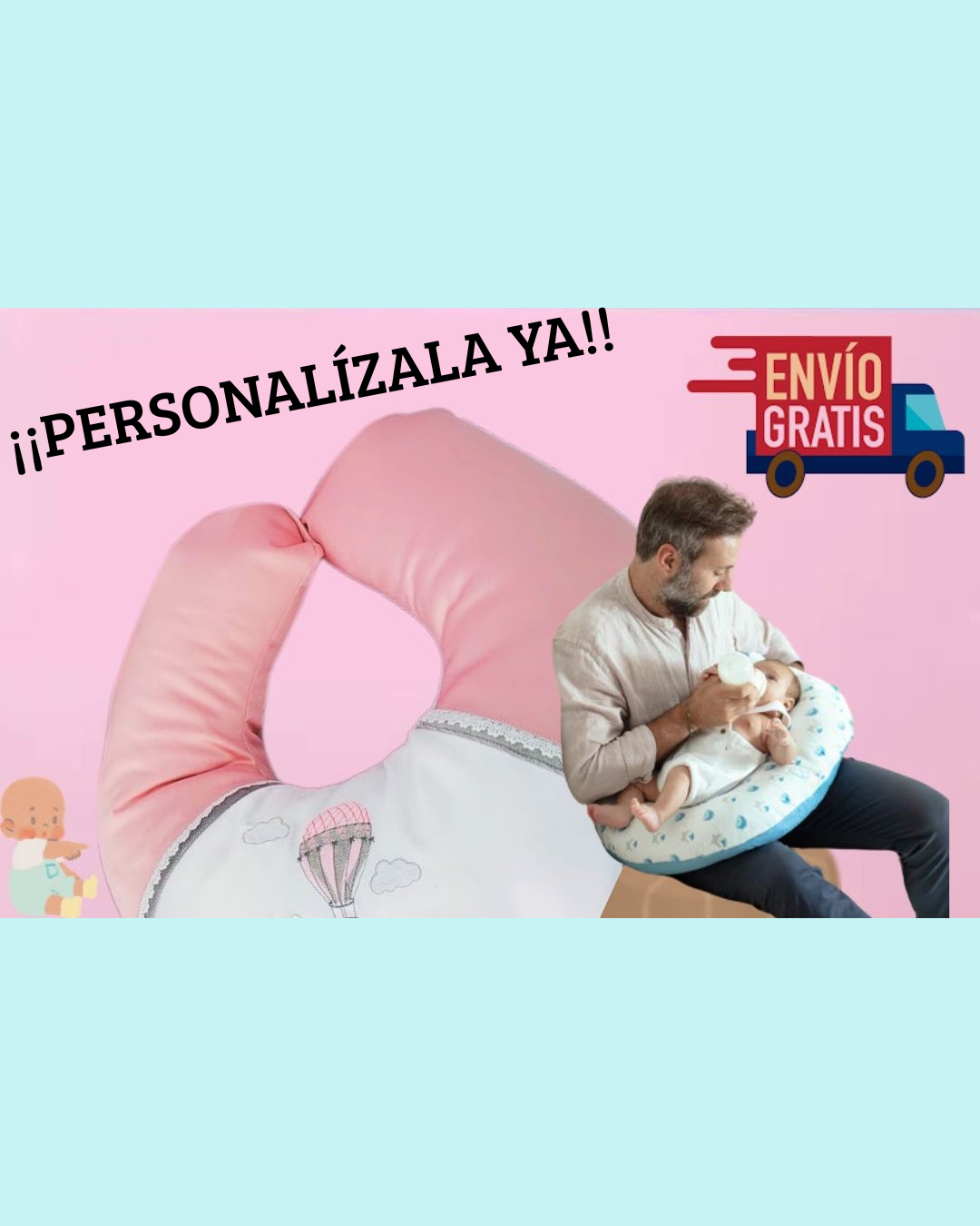 ¡Almohada de Lactancia Ergonómica Premium – El Apoyo Esencial para la Salud de tu Bebé y tu Comodidad!