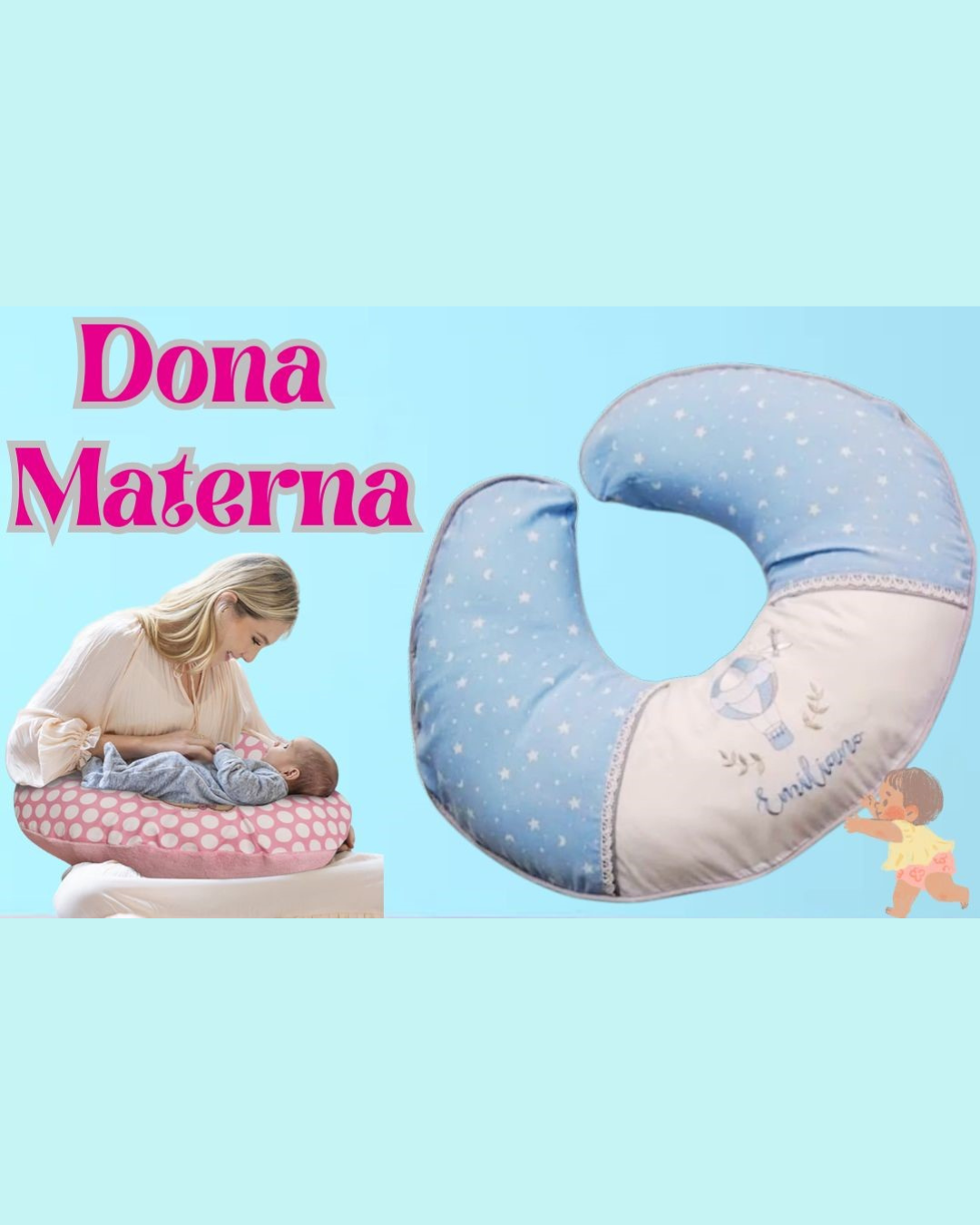 ¡Almohada de Lactancia Ergonómica Premium – El Apoyo Esencial para la Salud de tu Bebé y tu Comodidad!