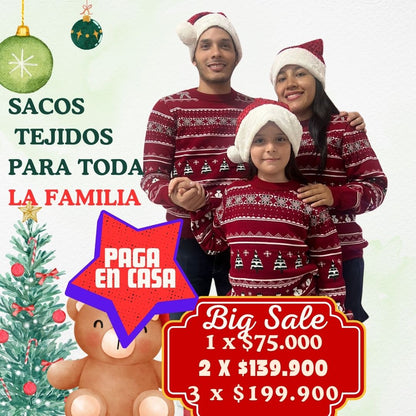 Sweter, Sacos de Navidad oferta 2x$139.900 Y 3X$199.900 Has Click en Compra Ahora, obten la oferta y envio gratis, para la familia, para regalar. puedes elegir estilos diferentes.