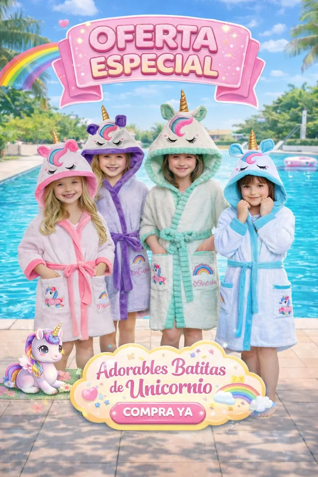 Batas Infantiles con Capucha – Suave, Cómoda lista para Personalizar. Miles de padres ya eligieron esta opción por su practicidad y comodidad… y ahora es tu turno. Pide la tuya ya